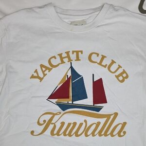 Stain On Neck. Yacht Club Graphic Tee - White Small